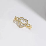 Anillo de corazón de plata de ley 925