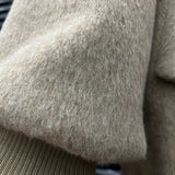 American Retro Long Wool Coat with Large Fur Collar for Women, Winter New Style, High-End Loose Thick Casual Hooded Cotton Coat