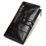 Fashion Ladies Wallets Leather Casual Long Phone Bags First Layer Leather Women's Clutches