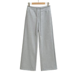 Plush loose straight leg wide leg pants