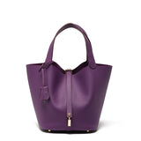 Head layer cowhide bucket bag women's leather high-end handbag