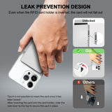 RFID Blocking Wallet Minimalist Slim Card Holder for Magsafe with Adjustable Stand, Metal Pop Up Magnetic Wallet for Men TOYFID-3