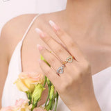 Anillo de corazón de plata de ley 925