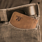Cartera de lujo para hombre, de cuero suave y de negocios, plegable, tarjetero