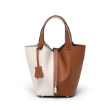 Head layer cowhide bucket bag women's leather high-end handbag