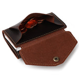 Funda para tarjetas de crédito, tarjetero antirrobo RFID de cuero Crazy Horse retro, multifuncional, con recepción automática.