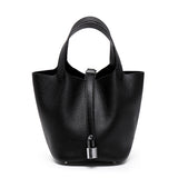 Head layer cowhide bucket bag women's leather high-end handbag