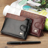 Baellerry Vintage Leather Hasp Small Wallet Coin Pocket Purse Card Holder Men Wallets Money Cartera Hombre Bag Male Clutch