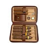 Bolsa Humidora de Cuero de Lujo con Logotipo Personalizado para Cigarros, Acabado Lacado, Estuche Portátil de Viaje, Humidificador de Superficie Pulida