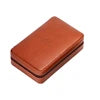 Luxury Portable Cigar Humidor, Genuine Leather Travel Case with Humidifier, 4-6 Cigar Capacity Custom Logo