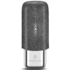 CIGARLOONG Étui à Cigares en Acier Inoxydable Humidor Anti-pression Cuir de Luxe Humidification Portable Humidor de Voyage