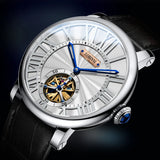 For LOBINNI Custom Luxury Men's Mechanical Watch Waterproof Automatic with Stainless Steel and Leather Band Business Style