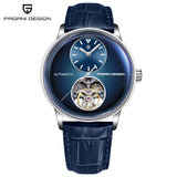 PAGANI DESIGN PD-1796 Automatic Mechanical Men Watches PU Leather Strap 100M Waterproof Timepiece Fashion Wristwatch for Men