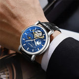 New CHENXI Mechanical Watches Top Brand Luxury Leather Strap Fashion Business Watch for Men Skeleton Automatic Watch Luminous