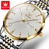 OLEVS 6653 Men's Flywheel design Automatic Mechanical Watch Deep Waterproof Stainless Steel Strap Sapphire Mirror Men Clock