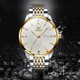 OLEVS 6653 Men's Flywheel design Automatic Mechanical Watch Deep Waterproof Stainless Steel Strap Sapphire Mirror Men Clock