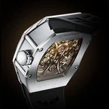 Montres De Luxe Luxury Carbon Fiber Tourbillon Watch Tonneau Shape Men's Mechanical Watch