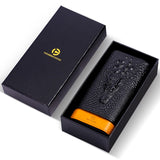 Estuche de lujo de cuero para humidor de cigarros, caja de cigarros portátil de viaje con cortador incorporado, diseño a prueba de humedad al por mayor