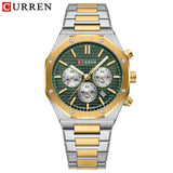 2025 New CURREN Watch for Men 8440 Stainless Steel Chronograph Male Wrist Watches Waterproof Luminous Quartz Man Wristwatches