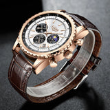 LIGE LG8989 Waterproof Luminous Mens Quartz Watch Wearable Devices Fashion Luxury for Men Watches Stainless Leather Wristwatch