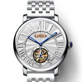 For LOBINNI Custom Luxury Men's Mechanical Watch Waterproof Automatic with Stainless Steel and Leather Band Business Style