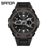 SANDA New Men's Watches Outdoor Sport Quartz Digital Watch 50M Waterproof Wristwatch for Men Relogio Masculino 3123 Clock