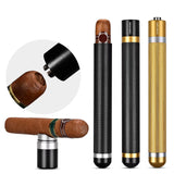 3 in 1 CIGARLOONG Cigar Tube With Punch Drill Holder Aluminum Portable Humidor Mini Case Wit Gift Box