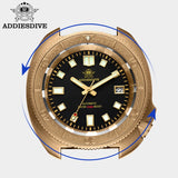 ADDIESDIVE AD2104 CUSN8 Bronze Case Men Watches Abalone Shell C3 Super Luminous 200m NH35 Automatic Watch Relogios Masculino