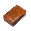 Luxury Portable Cigar Humidor, Genuine Leather Travel Case with Humidifier, 4-6 Cigar Capacity Custom Logo