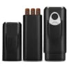 High Quality Leather Cigar Case Box 3-Finger Portable Travel Case Humidors With Cigar Cutter for Outdoor
