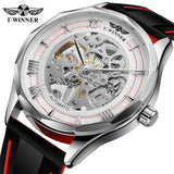New Arrival T-Winner Men Mechanical Watch Silicone Strap Watch for Mens Custom Logo Wrist Watch