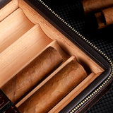 Estuche de viaje para cigarros en stock - Humidor de cuero sintético de madera personalizado para accesorios de almacenamiento de cigarros Entrega rápida