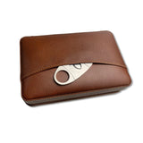 Bolsa Humidora de Cuero de Lujo con Logotipo Personalizado para Cigarros, Acabado Lacado, Estuche Portátil de Viaje, Humidificador de Superficie Pulida