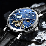 New CHENXI Mechanical Watches Top Brand Luxury Leather Strap Fashion Business Watch for Men Skeleton Automatic Watch Luminous