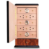 CIGARLOONG Humidor de puros de madera maciza profesional anti-insectos, con 6 capas de madera de cedro