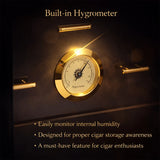 Armario Humidor para Puros de Lujo al por Mayor con Acabado Negro Brillante Tipo Piano, de Madera de Cedro, Estuche de Almacenamiento Hidratante para Bar y Banquetes