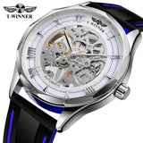 New Arrival T-Winner Men Mechanical Watch Silicone Strap Watch for Mens Custom Logo Wrist Watch