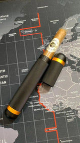 Custom Classical Small Metal Storage Tube Cigar Aluminum Humidor with Custom Logo Design