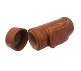 Premium Handy Built in Hygrometer Cylindrical Zipper Leather Cigar Moisturizer Bags Cigar Travel Bag Leather Humidor With Pocket