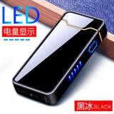 New Ignition Arc USB Electric Lighter Metal Rechargeable Cigar Lighter Battery Display Big Flame Lighter Gift