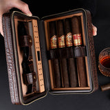 Estuche de viaje para cigarros en stock - Humidor de cuero sintético de madera personalizado para accesorios de almacenamiento de cigarros Entrega rápida