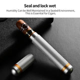 Moisturizing Cigar Tube Smoking Accessories Cigar Storage Tube Durable Aviation Aluminum Portable Cigar Tube Humidor