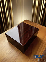Large Capacity Classic African Teak High-gloss Piano Finish Moisture-Proof Handmade Cigar Cabinet Luxurious Lacquer Humidor Box