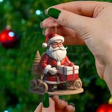 New Kawaii Cartoon Characters Christmas Tree Decoration Hanging Santa Claus Home Car Decorations Hanging Ornaments Wholesale