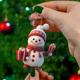 New Kawaii Cartoon Characters Christmas Tree Decoration Hanging Santa Claus Home Car Decorations Hanging Ornaments Wholesale