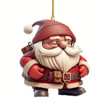 New Kawaii Cartoon Characters Christmas Tree Decoration Hanging Santa Claus Home Car Decorations Hanging Ornaments Wholesale
