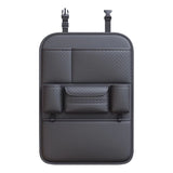 Organizador multifuncional para respaldo de asiento de coche, bolsa de almacenamiento de alta capacidad con múltiples bolsillos y alfombrilla antipatadas resistente al desgaste.