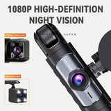 Car DVR HD 1080P 4-Lens Dash Cam 360° All Sides Car Camera Wifi Video Driving Registrator Night Vision Dash Cam Car Gift TF Card