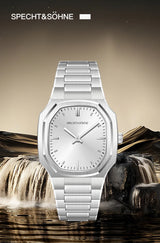 New Luxury 37MM Specht & Söhne Quartz Movt Wristwatch For Men Sapphire Crystal Ultrathin Stainless Steel Watch Relogio Masculino