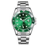 Fashion Watch Casual Clock Montre Homme Business Men Quartz Watch Calendar Green Water Wok Ghost Sport Men Wristwatch